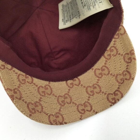 Gucci Children\'s Baseball Cap Size M 54 cm GG Canvas Beige Brown main image 7